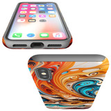 For iPhone XS/X Tough Protective Case, Swirling Gold | iCoverLover Australia