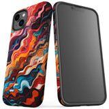 For iPhone 14 Tough Protective Case, Waves Of The Sun | iCoverLover Australia