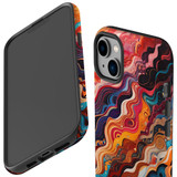 For iPhone 14 Tough Protective Case, Waves Of The Sun | iCoverLover Australia