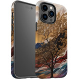 For iPhone 14 Pro Max Tough Protective Case, Mysterious Golden Tree | iCoverLover Australia