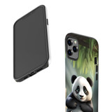 For iPhone 12 Pro Max Tough Protective Case, Happy Panda | iCoverLover Australia