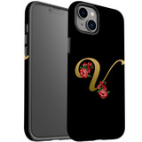 For iPhone 14 Case Tough Protective Cover, Embellished Letter V | iCoverLover Australia
