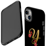 For iPhone 14 Case Tough Protective Cover, Embellished Letter Y | iCoverLover Australia