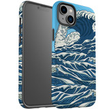 For iPhone 14 Plus Case Tough Protective Cover, Japanese Wave | iCoverLover Australia