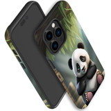 For iPhone 14 Pro Tough Protective Case, Happy Panda | iCoverLover Australia