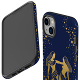 For iPhone 14 Case Tough Protective Cover, Gemini Drawing | iCoverLover Australia