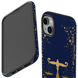 For iPhone 14 Case Tough Protective Cover, Libra Drawing | iCoverLover Australia
