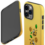 For iPhone 14 Pro Max Case Tough Protective Cover, Honey Bees | iCoverLover Australia