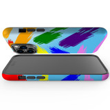 For iPhone 14 Pro Max Case Tough Protective Cover, Rainbow Brushes | iCoverLover Australia
