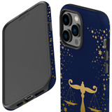 For iPhone 14 Pro Max Case Tough Protective Cover, Libra Drawing | iCoverLover Australia