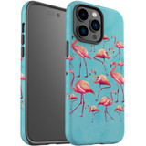 For iPhone 14 Pro Case Tough Protective Cover, Flamingoes | iCoverLover Australia