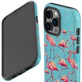 For iPhone 14 Pro Case Tough Protective Cover, Flamingoes | iCoverLover Australia