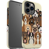 For iPhone 14 Pro Case Tough Protective Cover, Seamless Dogs | iCoverLover Australia