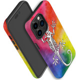 For iPhone 14 Pro Max Case Tough Protective Cover, Rainbow Lizard | iCoverLover Australia