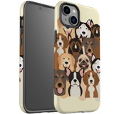 For iPhone 14 Case Tough Protective Cover, Seamless Dogs | iCoverLover Australia