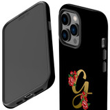 For iPhone 14 Pro Case Tough Protective Cover, Embellished Letter G | iCoverLover Australia