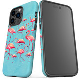 For iPhone 14 Pro Max Case Tough Protective Cover, Flamingoes | iCoverLover Australia