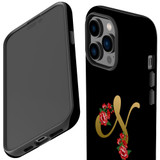 For iPhone 14 Pro Case Tough Protective Cover, Embellished Letter N | iCoverLover Australia