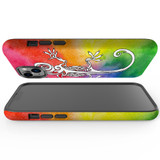 For iPhone 14 Case Tough Protective Cover, Rainbow Lizard | iCoverLover Australia
