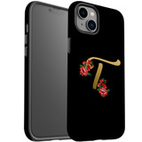 For iPhone 14 Plus Case Tough Protective Cover, Embellished Letter T | iCoverLover Australia