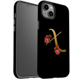 For iPhone 14 Plus Case Tough Protective Cover, Embellished Letter X | iCoverLover Australia