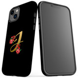 For iPhone 14 Plus Case Tough Protective Cover, Embellished Letter J | iCoverLover Australia