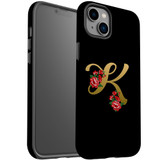 For iPhone 14 Plus Case Tough Protective Cover, Embellished Letter K | iCoverLover Australia
