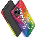 For iPhone 14 Plus Case Tough Protective Cover, Rainbow Lizard | iCoverLover Australia