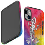 For iPhone 14 Plus Case Tough Protective Cover, Rainbow Lizard | iCoverLover Australia