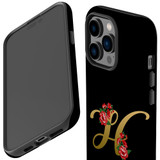 For iPhone 14 Pro Max Case Tough Protective Cover, Embellished Letter H | iCoverLover Australia