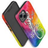 For iPhone 13 Case, Protective Back Cover, Rainbow Lizard | iCoverLover Australia