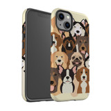 For iPhone 13 Case, Protective Back Cover, Seamless Dogs | iCoverLover Australia