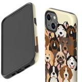 For iPhone 13 Case, Protective Back Cover, Seamless Dogs | iCoverLover Australia