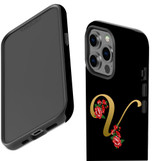 For iPhone 13 Pro Case, Protective Back Cover, Embellished Letter V | iCoverLover Australia