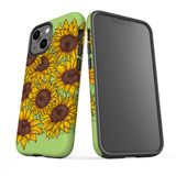 For iPhone 13 mini Case, Protective Back Cover, Sunflowers | iCoverLover Australia