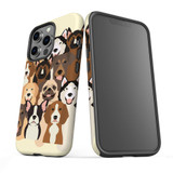For iPhone 13 Pro Max Case, Protective Back Cover, Seamless Dogs | iCoverLover Australia