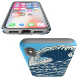 For iPhone XS/X Case, Protective Back Cover, Japanese Wave | iCoverLover Australia