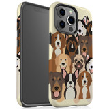 For iPhone 13 Pro Case, Protective Back Cover, Seamless Dogs | iCoverLover Australia