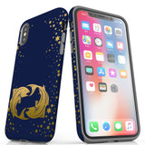 For iPhone XS/X Case, Protective Back Cover, Pisces Drawing | iCoverLover Australia