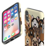 For iPhone XS/X Case, Protective Back Cover, Seamless Dogs | iCoverLover Australia