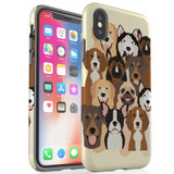 For iPhone XS/X Case, Protective Back Cover, Seamless Dogs | iCoverLover Australia