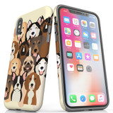 For iPhone XS/X Case, Protective Back Cover, Seamless Dogs | iCoverLover Australia