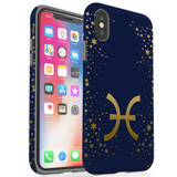 For iPhone XS/X Case, Protective Back Cover, Pisces Sign | iCoverLover Australia