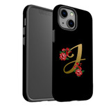 For iPhone 13 mini Case, Protective Back Cover, Embellished Letter J | iCoverLover Australia