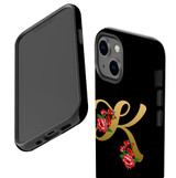 For iPhone 13 mini Case, Protective Back Cover, Embellished Letter K | iCoverLover Australia