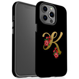 For iPhone 13 Pro Max Case, Protective Back Cover, Embellished Letter K | iCoverLover Australia