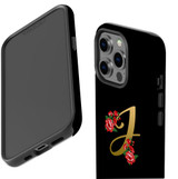 For iPhone 13 Pro Case, Protective Back Cover, Embellished Letter J | iCoverLover Australia