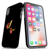 For iPhone XS Max Case, Protective Back Cover, Embellished Letter L | iCoverLover Australia