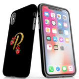 For iPhone XS Max Case, Protective Back Cover, Embellished Letter P | iCoverLover Australia