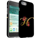 For Apple iPhone SE 5G (2022)/SE (2020)/8/7 Case, Protective Back Cover, Embellished Letter H | iCoverLover Australia